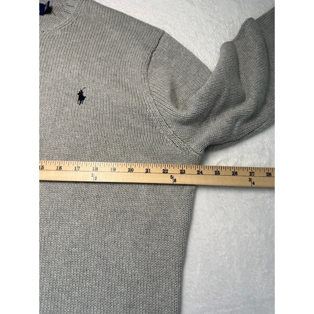 Polo Ralph Lauren Mens XL Grey Heather Cotton Crewneck Sweater 710727573011 - Picture 4 of 6